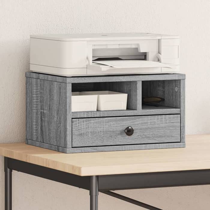 Support dimprimante multifonction - VIDAXL - Sonoma gris - Bois dingénierie - 40x32x22 5 cm - Assemblage requis Support dimprimante multifonction - VIDAXL - Sonoma gris - Bois dingénierie - 40x32x22 5 cm - Assemblage requis