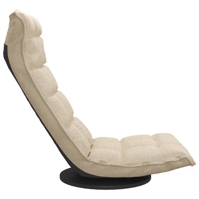 Crème Fauteuil/Chaise longue pivotante de sol - SOLOMON - Moderne - Crème Tissu CCC2557