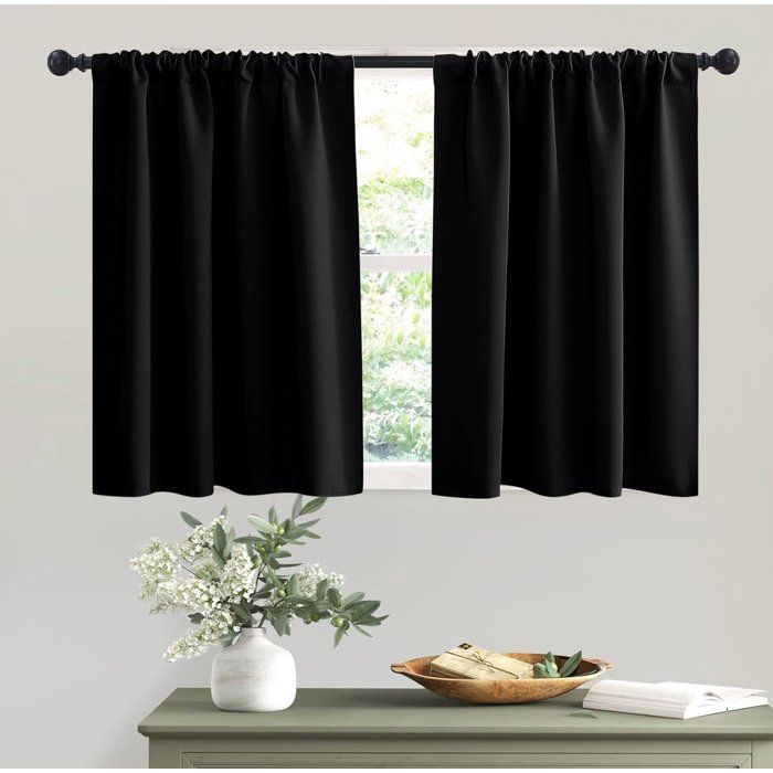 Rideaux occultants - Rideaux pour petites fenêtres de salle de bain - Convient également pour chambre denfant salon cuisine et