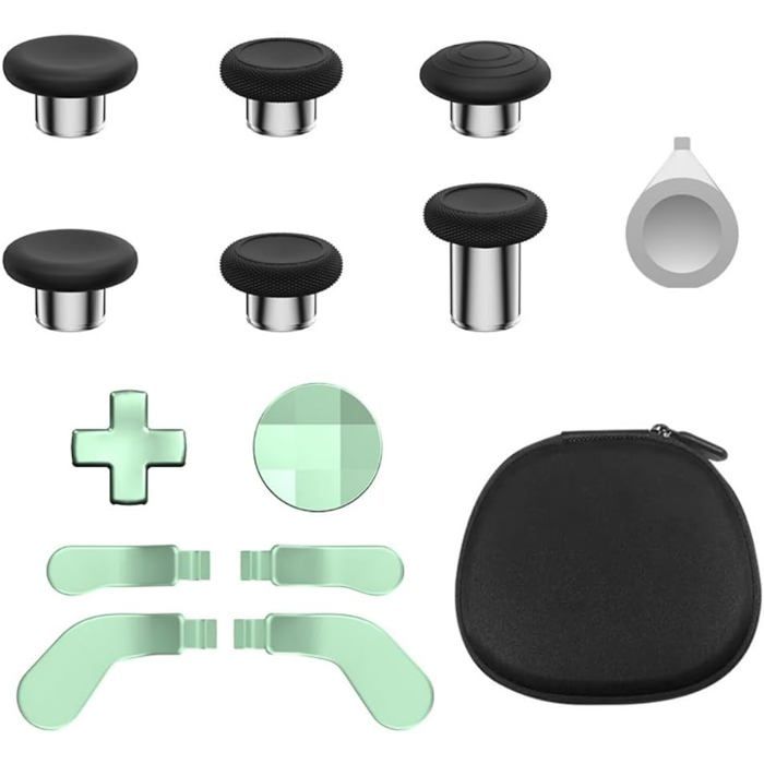 Poucettes En Métal Pour Xbox Elite Manette Series 2 13 En 1 Accessoires Remplacement 6 Joystick 4 Palettes Arrière Rosé - vue 2