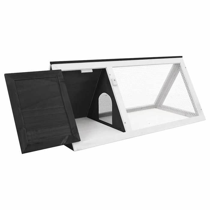 Magnifique MEUBLE/Cage pour animaux élégante - KEETHE - Clapier Gris Bois 5610662