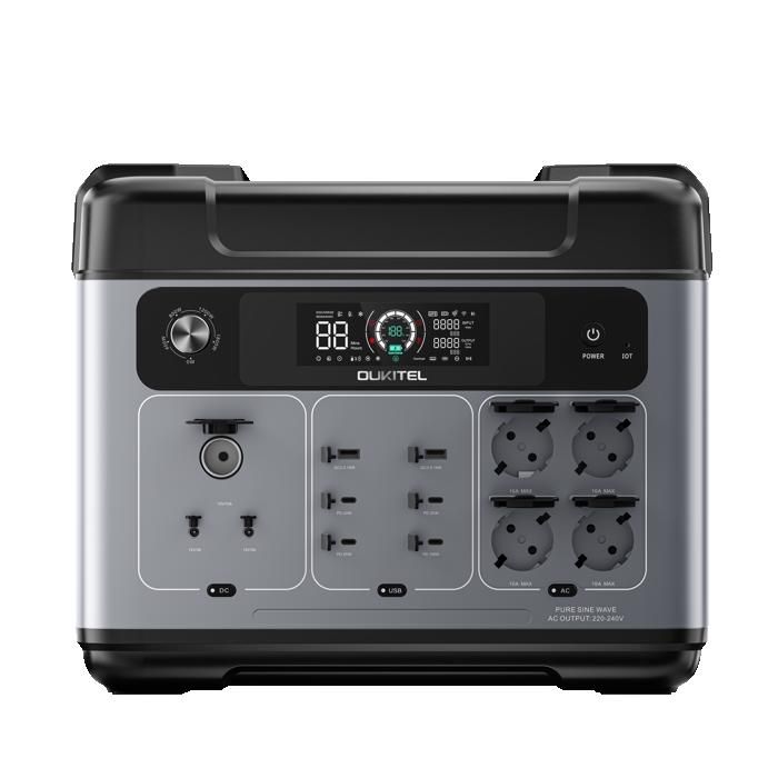 Centrale Électrique Portable - OUKITEL - P2001 Plus - 2400W - Batterie LiFePO4 2048Wh