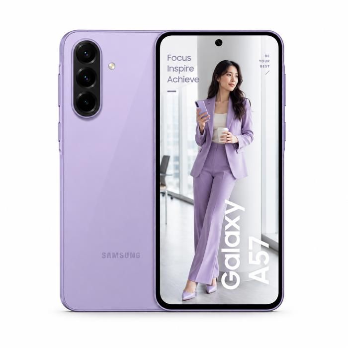 Samsung Galaxy A57 5G 8Go+ Lavande Smartphone AMOLED 120Hz Caméra 50MP Double SIM Version Française - vue 2