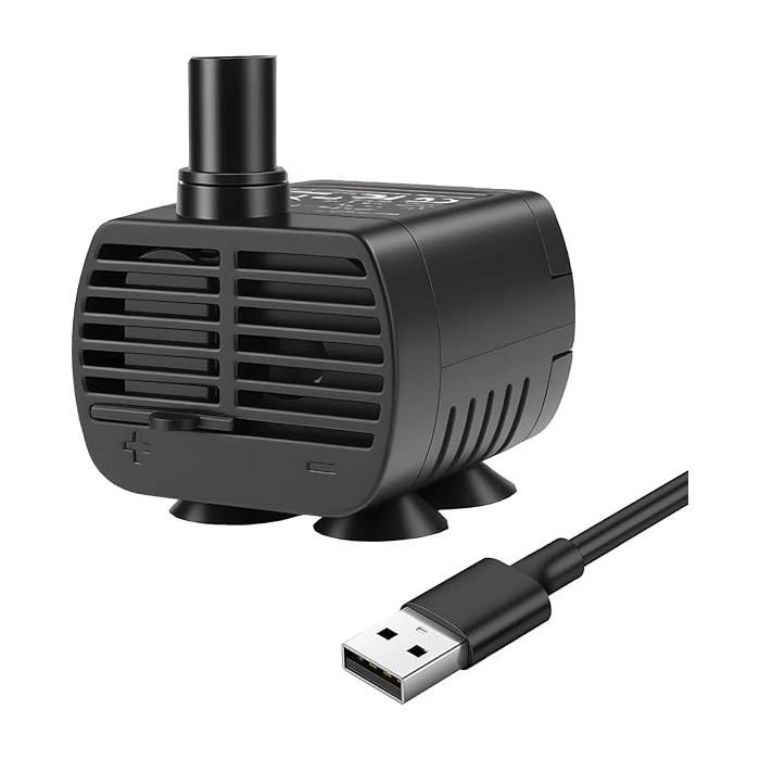 Pompe à Eau (200 L/H 3 W) Silencieuse Pompe Aquarium USB Réglable Ultra Micro Pompe a Eau Submersible pour Aquarium Fontaine POMPE