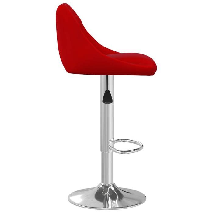 Tabourets de bar 2 pcs Rouge bordeaux Velours_2 ans garantie_24703
