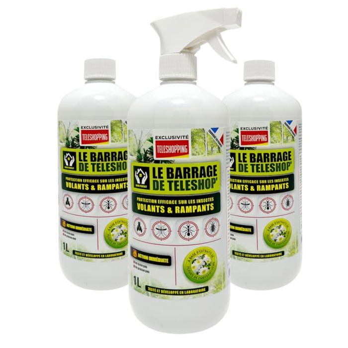 barrage aux insectes teleshopping - interieur & exterieur  Lot de 3 spray fourmis - multi-insectes  anti pucerons plantes
