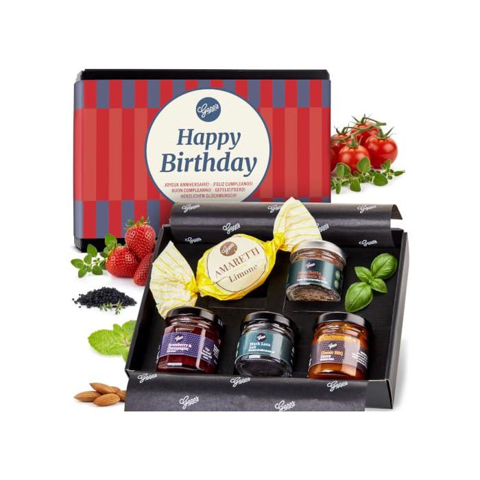 Feinkost Mini coffret gourmand épice et sauce Happy Birthday - Afficher