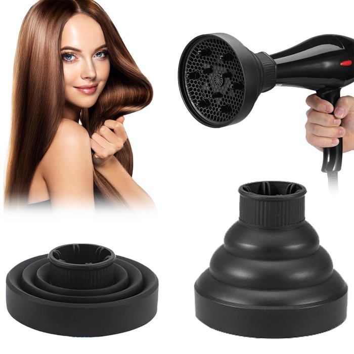 Diffuseur Cheveux Pliable Universel Silicone Embout Sèche-Cheveux Bouclé Maison/Voyage/Salon XSHWYAN