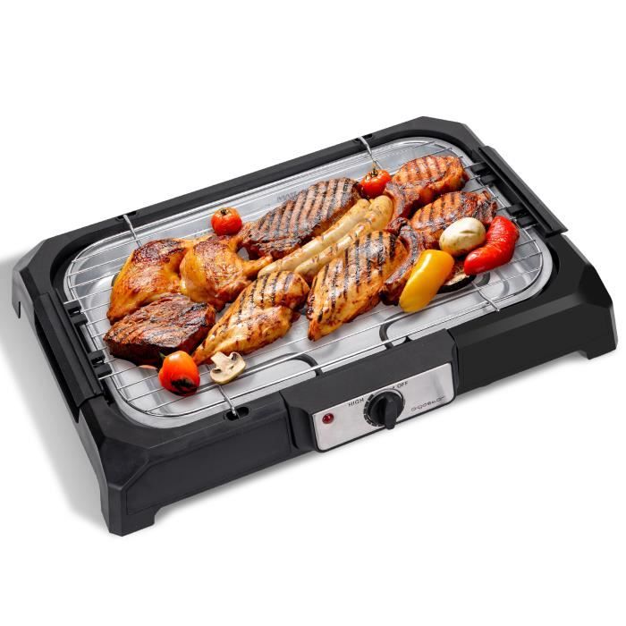 Aigostar Lava - Grill, barbecue électrique d’intérieur. Avec de l’eau : évite la fumée. 2000W. Grande surface de cuisson.