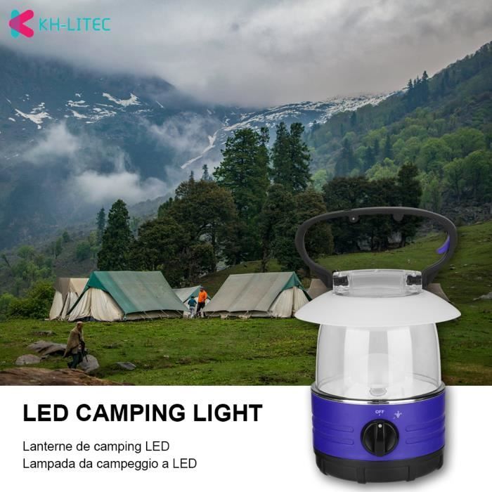 Lanterne Camping LED - Piles AA - 30h D'Autonomie - Imperméable - Portable 110g
