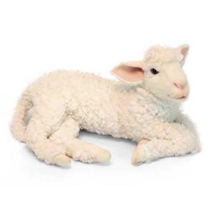 Uni-Toys - Agneau Blanc - 19 cm (Longueur) - Mouton, Animal de la