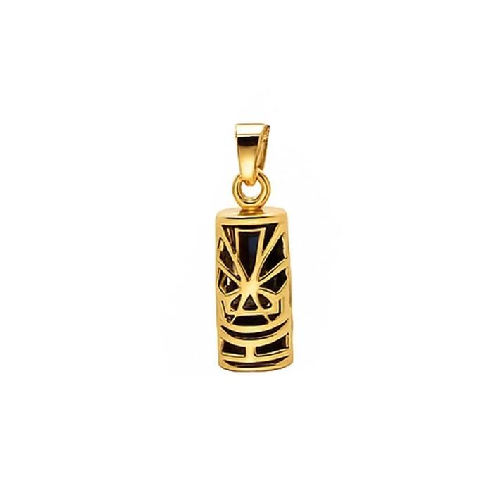 pendentif petit tiki chance en plaqué or 18 carats pendentif petit tiki chance en plaqué or 18 carats