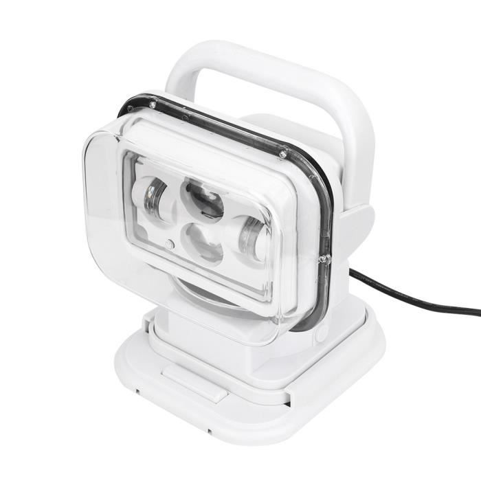 Projecteur De Travail LED 60W Étanche IP67 Avec Télécommande - Pour Voiture Yacht SUV - Blanc Brillant