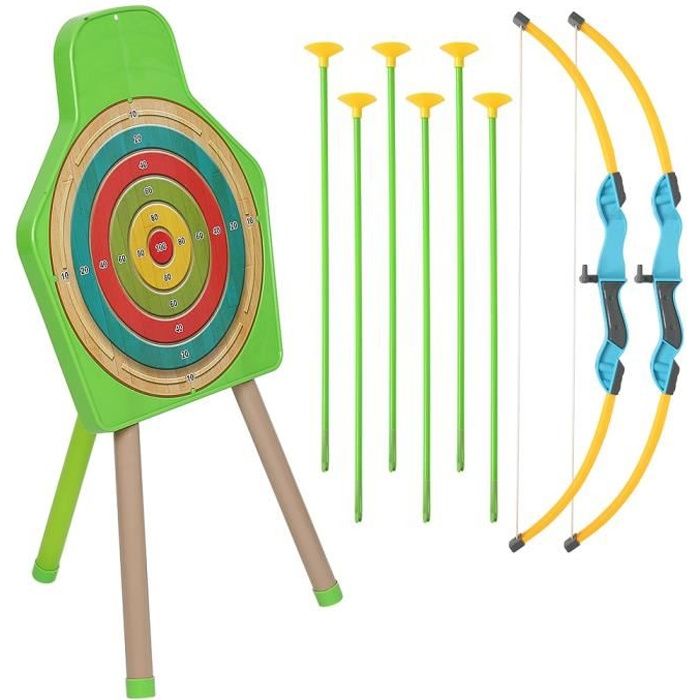 Ensemble Fleches Et Jeu De Tir A L Arc Zhongli Pour Enfants Avec 2 Arc 6 Fleches Et 2 Cible Cdiscount Jeux Jouets