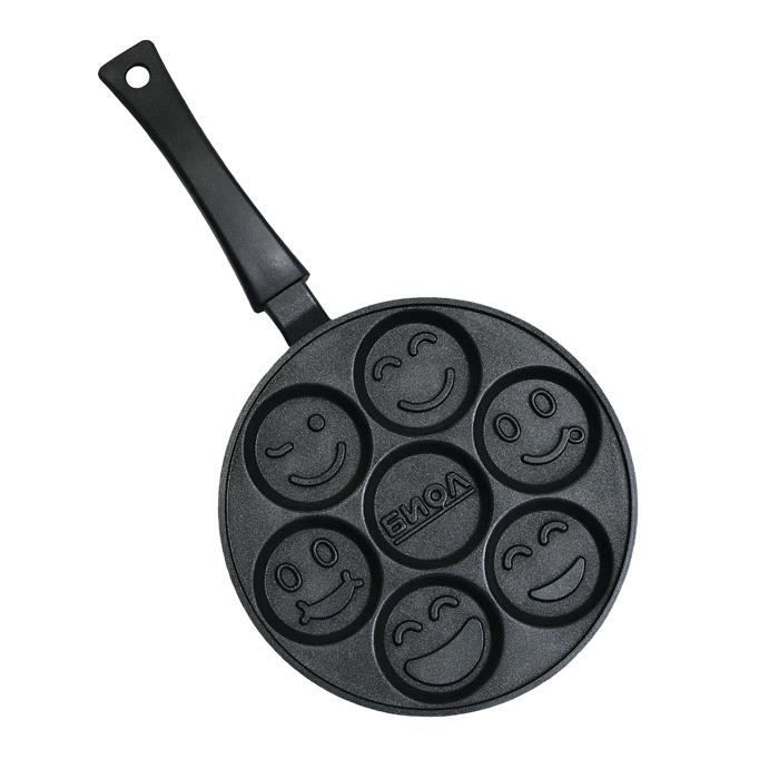 Induction 26 ou 28 cm BIOL Po/êle Wok en fonte pour une cuisson saine avec couvercle 26 cm