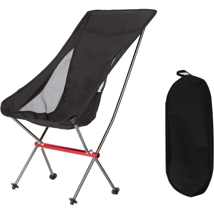 Chaise Pliante De Plage AMHANCIBLE En Alu Ultra-légère 3,2 Kg – Capacité 150 Kg, Dossier Réglable, Bretelles De Transport Et Poches Intégrées