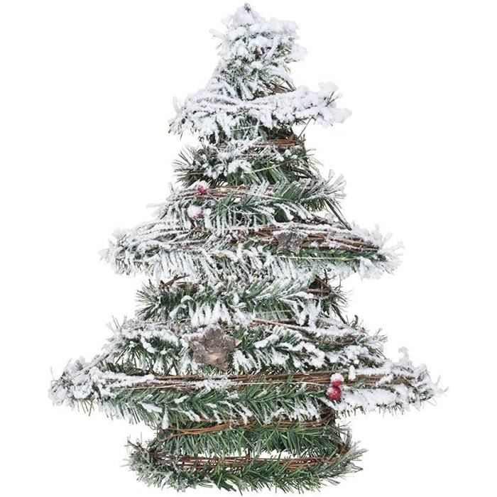 Sapin De Noël En Rotin Avec Led Multicolore 40 Cm[Z2650] Cdiscount Maison