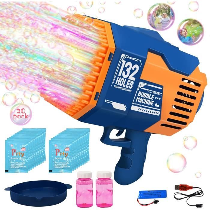 Machine À Bulles Gatling À 5 Trous Bulles De Savon Enfant Professionnelle Pistolet À Bulles