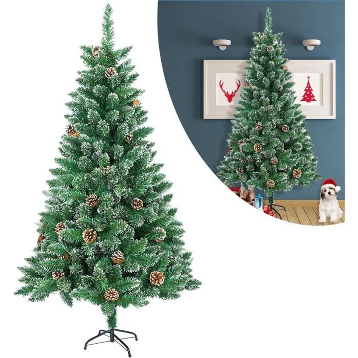 Sapin De Noël Artificiel En Pvc Avec Effet Neige 120 Cm En Pvc Vert