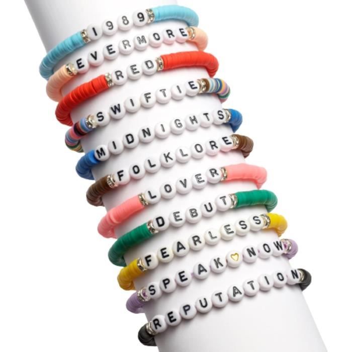 Lot De 11 Bracelets D'Amitié Inspirés De Tay Pour Femmes Et Adolescentes -  Bracelets Colorés Empilables Pour Vacances D'Été[u7932]