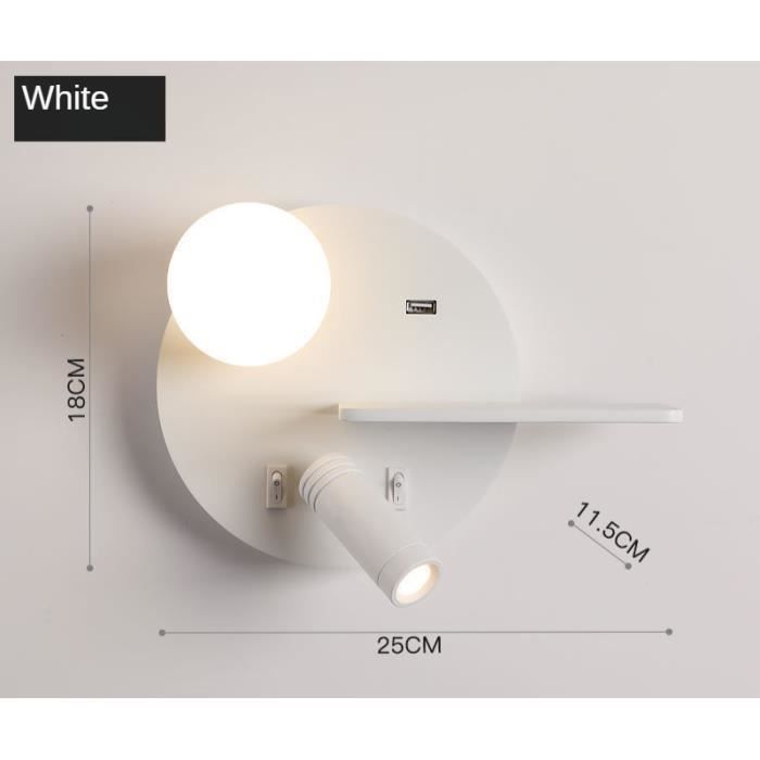 Applique Murale LED Design Scandinave - Luminaire D'ambiance Chaleureuse Pour Salon, Chambre, Couloir (Blanc Chaud 2700-3500K) - Multiple Couleurs Disponibles