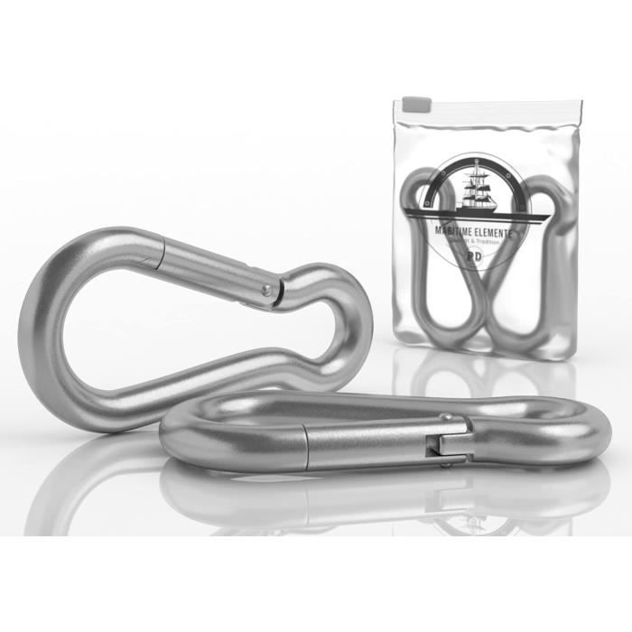 Lot De 100 Mousquetons Pivotants En Acier Inoxydable 304, En Forme De Gourde - Parfait Pour La Pêche En Mer