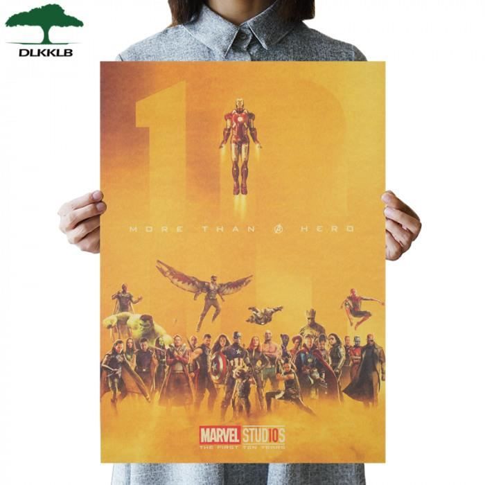Marvel Vintage Avenger 10th Anniversaire Affiche De Film Papier Kraft Theme Decor A La Maison Peinture Super Heros Mur Autocollant Cdiscount Maison Marvel Vintage Avenger 10th Anniversaire Affiche De Film Papier Kraft Theme Decor A La Maison Peinture Super Heros Mur Autocollant Cdiscount Maison