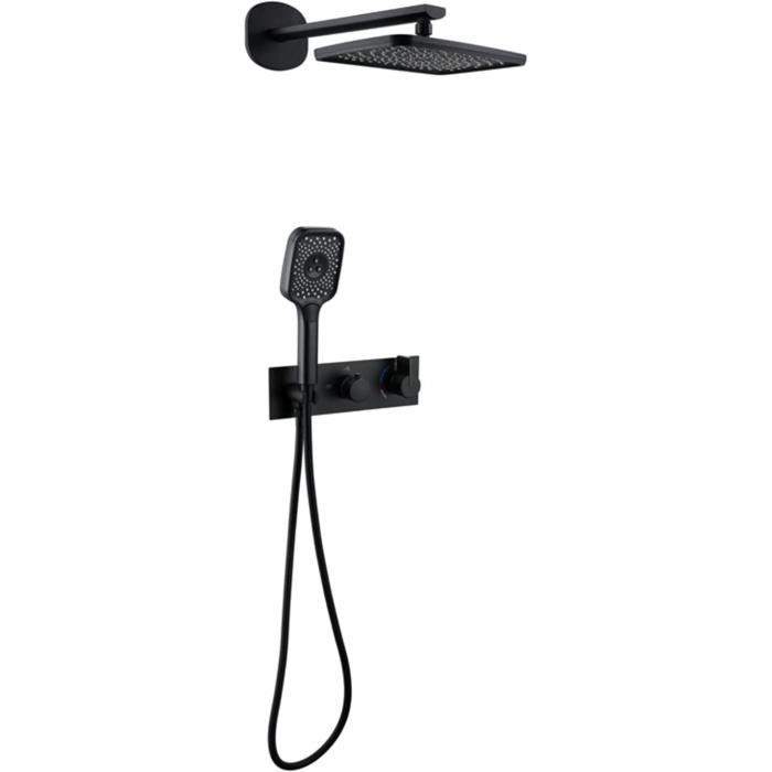 Colonne Douche Encastrable Douche Pluie, Set de Douche Encastrable 2