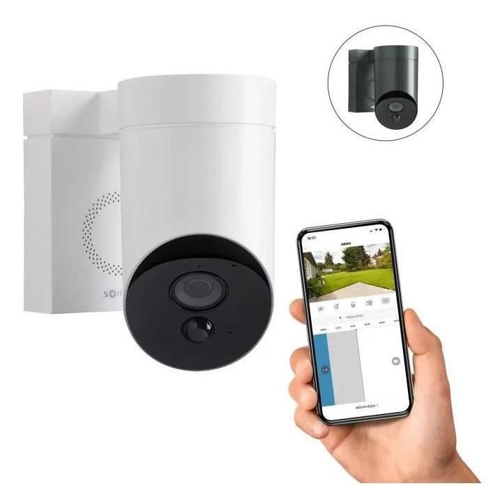 Caméra extérieure Somfy 2401560 - Full HD - Vision Nocturne - Sirène 110 dB