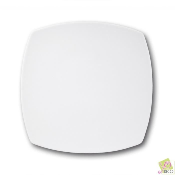 Assiette présentation porcelaine blanche - L 31 cm - Tokio