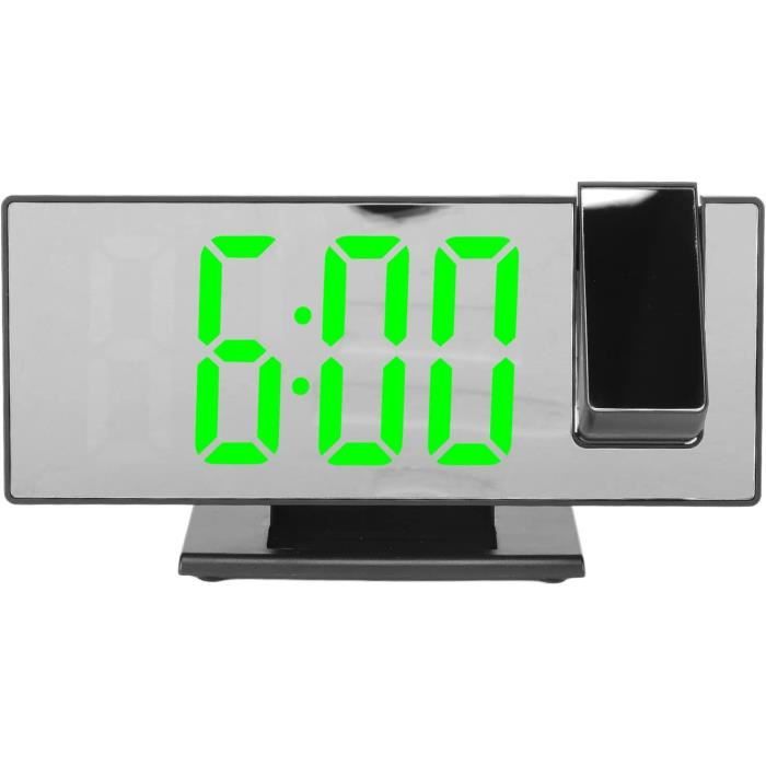 Horloge Miroir LED - Réveil Design Transparent Réglable | Pour Bureau, Chambre, Salle De Bain, Cuisine - 5