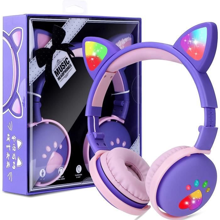 Casque Bluetooth Pour Enfants Sans Fil, Ecouteurs Bluetooth Pour