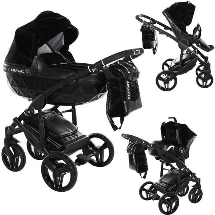 Poussette 3 en 1 siège auto pour bébé et sélection Isofix Junama Clerrmont by SaintBaby Night 01 3en1 avec siège auto pour bébé