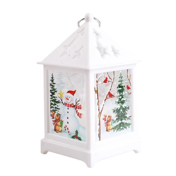 Lanterne à vent style père noël, veilleuse scintillante, petite maison créative, cadeaux de noël