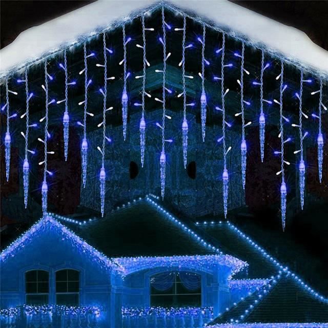 Bleu - PRIX AMÉRICAINE - Guirlande Lumineuse De Noël À Rideau Led À 0.4 M Luminaire Décoratif Dextérieur I
