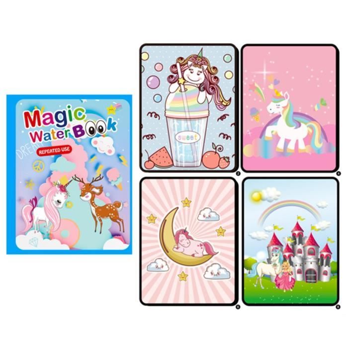 3 Livres De Coloriage à L'eau Réutilisables - Animaux, Voitures, Dinosaures, Avec Stylo, Pour Enfants 1-6 Ans