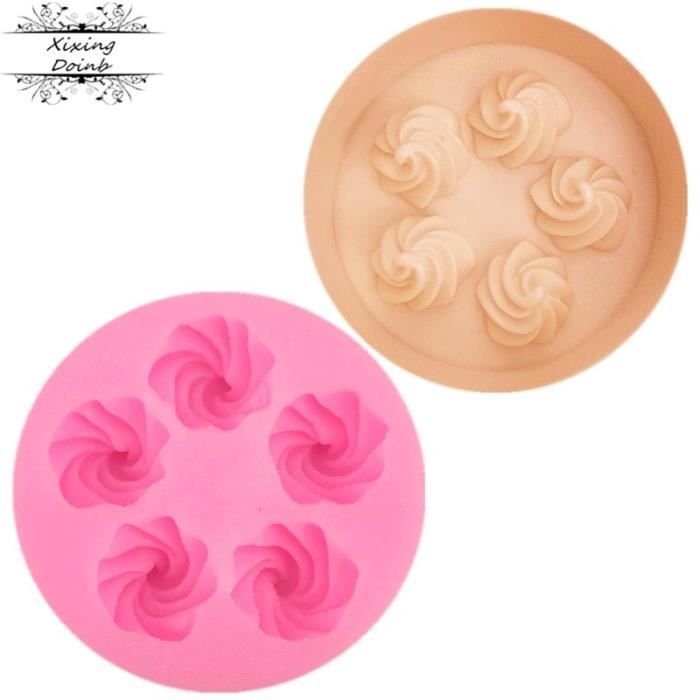 Moule En Silicone Et Sacs De Décoration Pour Pâtisserie - Rose Dentelle - 20cm - Pour Gâteaux, Desserts, Mousses - Facile à Démouler - 9