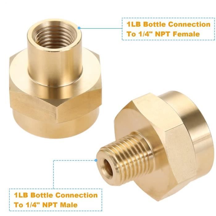 MAGT Adaptateur De Recharge De Gaz, Adaptateur De Cuisinière à Gaz En Laiton Adaptateur Universel De Recharge De Gaz Adaptateur De Commutation De Gaz Durable Pour Camping En Plein Air(Jaune