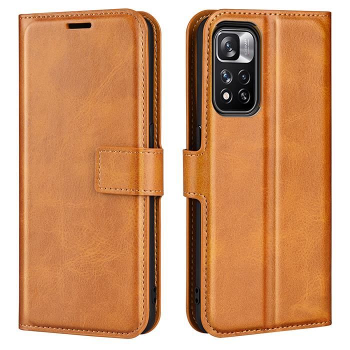 TUUNKMUY Coque Xiaomi Redmi Note 11 4G, Retro Design PU Etui
