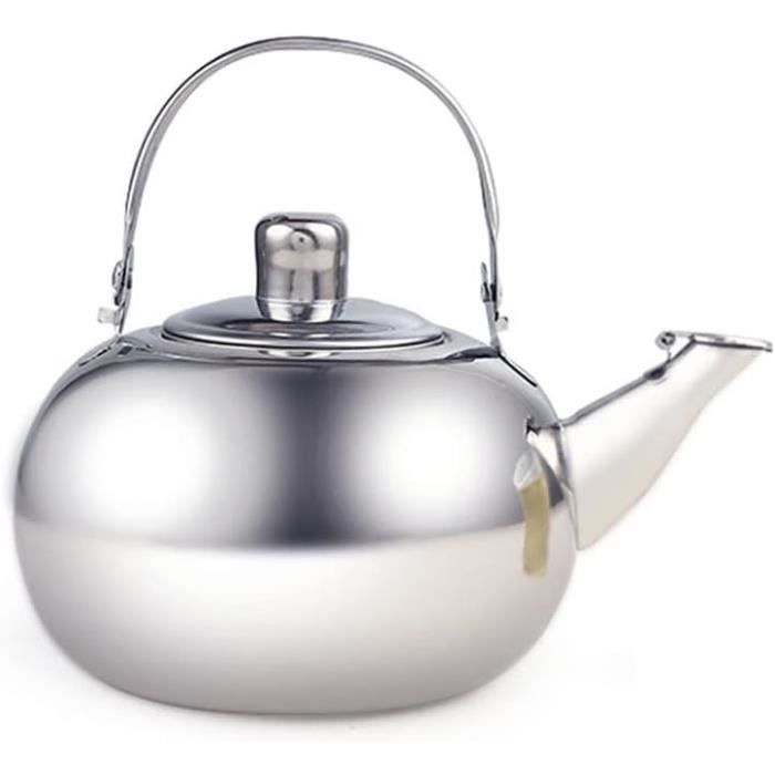 Bouilloire En Inox 1,5 L Avec Infuseur Amovible - Compatible Toutes Plaques (Induction, Gaz, Électrique) - Design Avec Couvercle Tournesol - 5