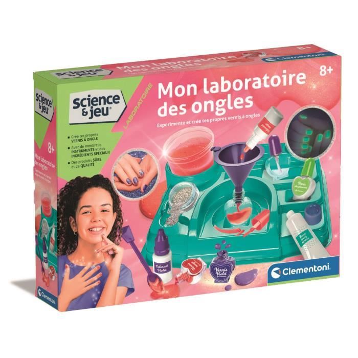 Vernis à ongle - CLEMENTONI - Mon Laboratoire Des Ongles - Coffret scientifique ludique et créatif
