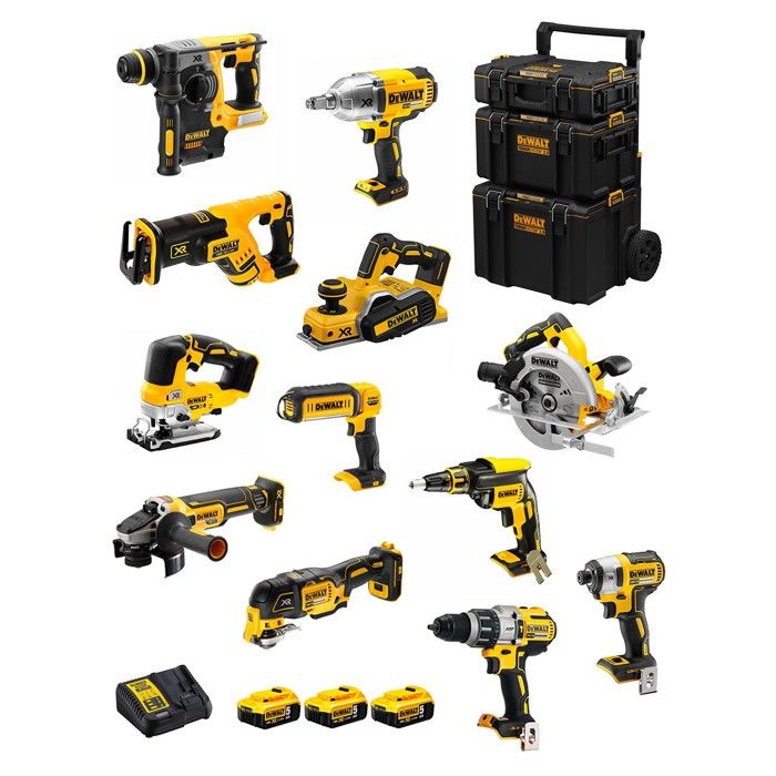 DeWALT Kit DWK1203 (DCD996+DCH273+DCG405+DCF887+DCF899H+DCS334+