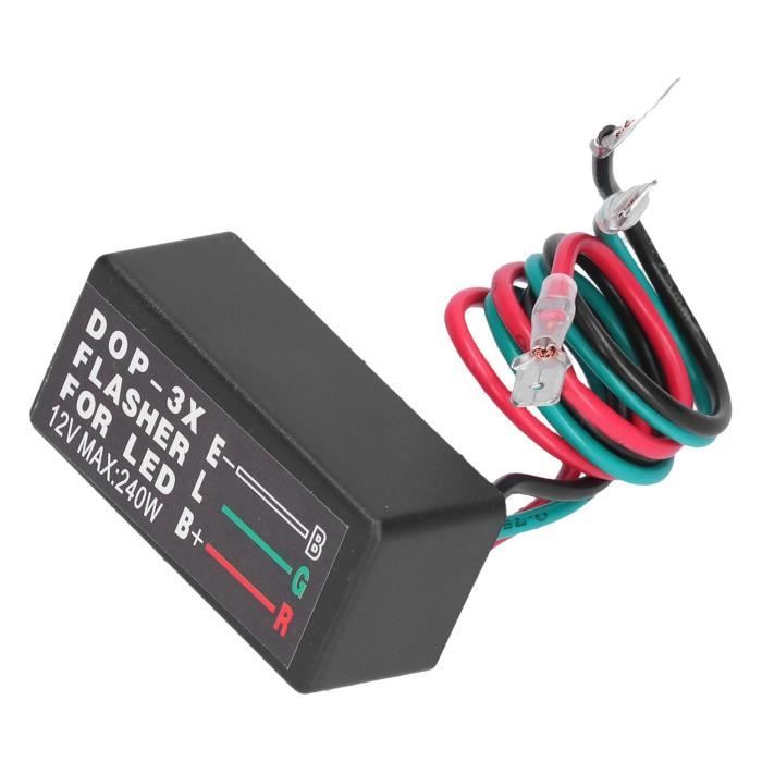 Relais Clignotant LED Universel 12V Pour Moto - 4 Pièces, Réglable, Plug & Play (2 Broches)