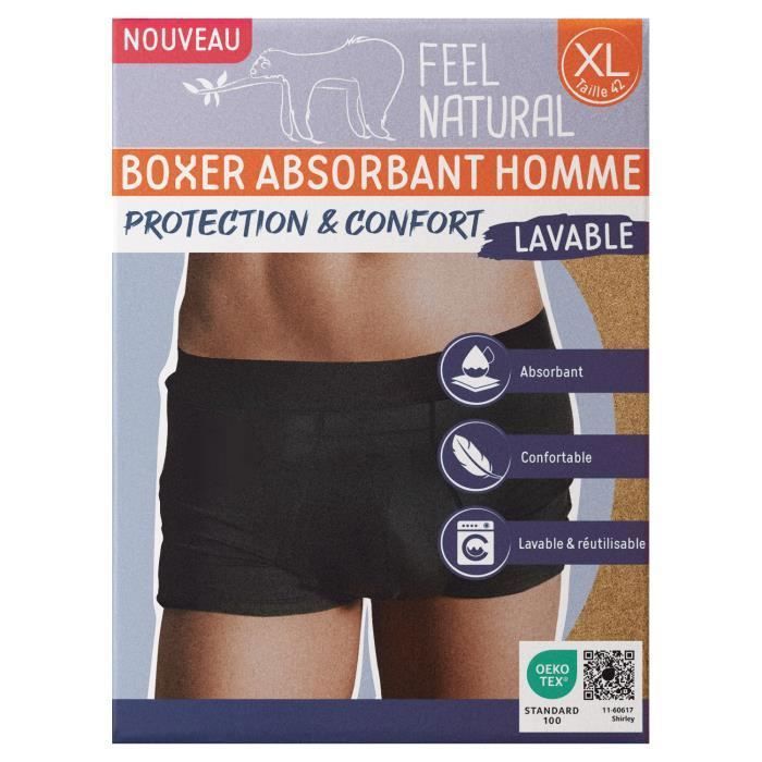 BOXER ABSORBANT HOMME XL FEEL NATURAL Cdiscount Santé Mieux vivre
