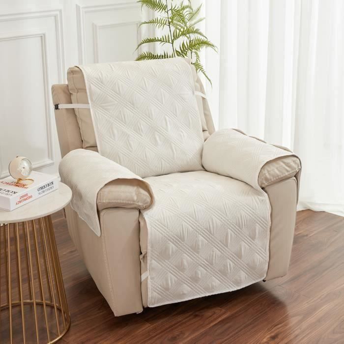 Housse De Fauteuil Relax Matelassé Couvre Fauteuil Inclinable Doux Protecteur Canapé 1 Place