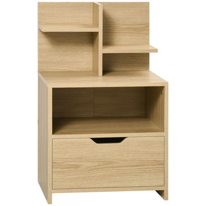 HOMCOM - Table de chevet - Panneau de particules - 45x35x73cm - Bois naturel