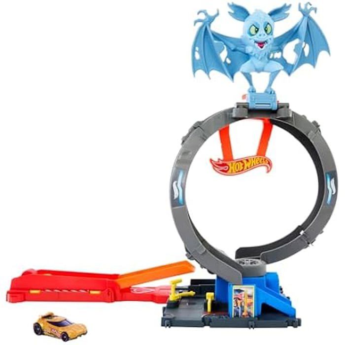 Coffret Circuit - Hot Wheels - Let’s Race Netflix - Looping - 3 Modes de Jeu - Inclus 1 Voiture
