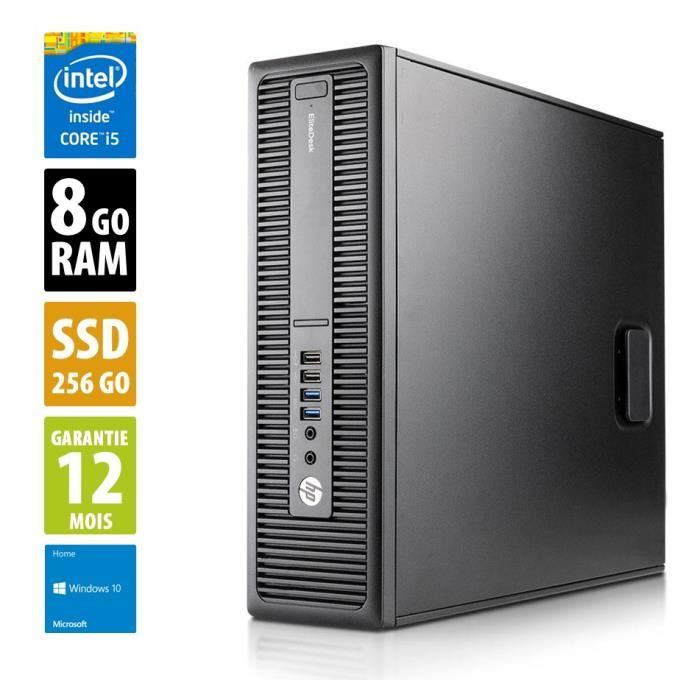 HP EliteDesk 800 G2 SFF – Core i5-6500 – 8Go RAM – 256Go SSD – Windows 10 Home