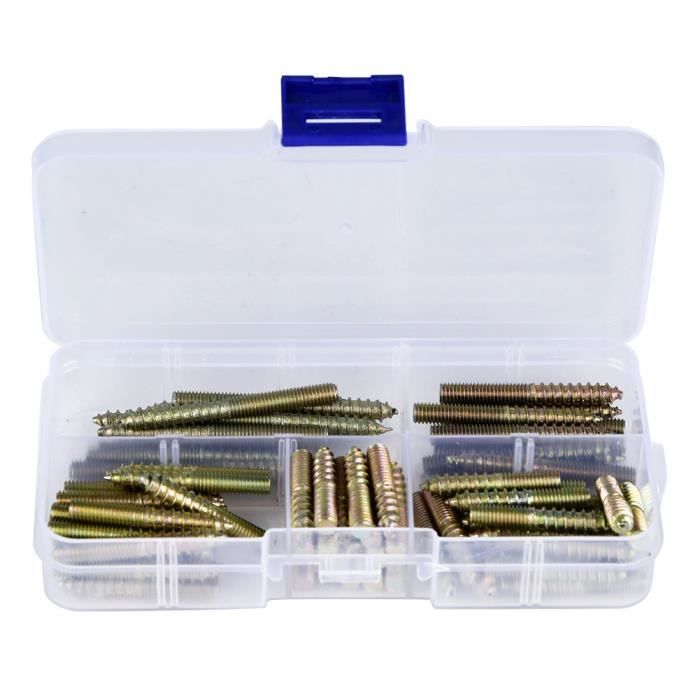 Goujons Filetés M5x90mm Acier Inox 304 - Lot De 5 Pièces Double Filetage