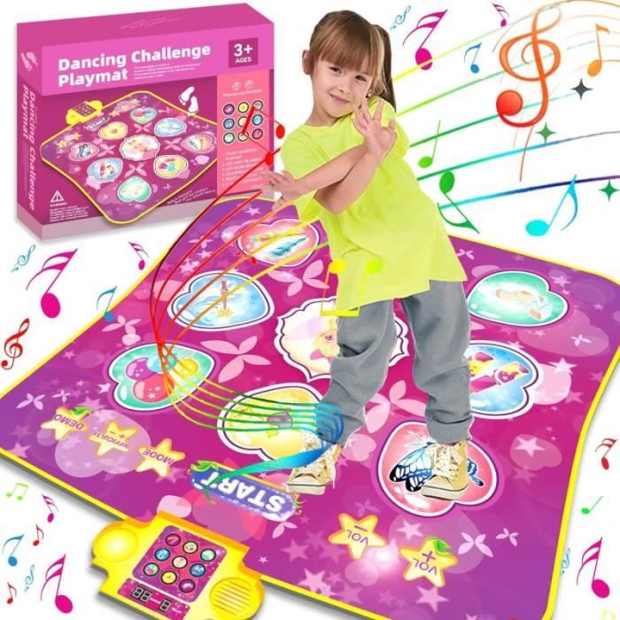 Tapis De Danse SUNLIN LED Lumineux – Jeu Musical 3 Niveaux, Volume Réglable – Cadeau Fille 3-12 Ans